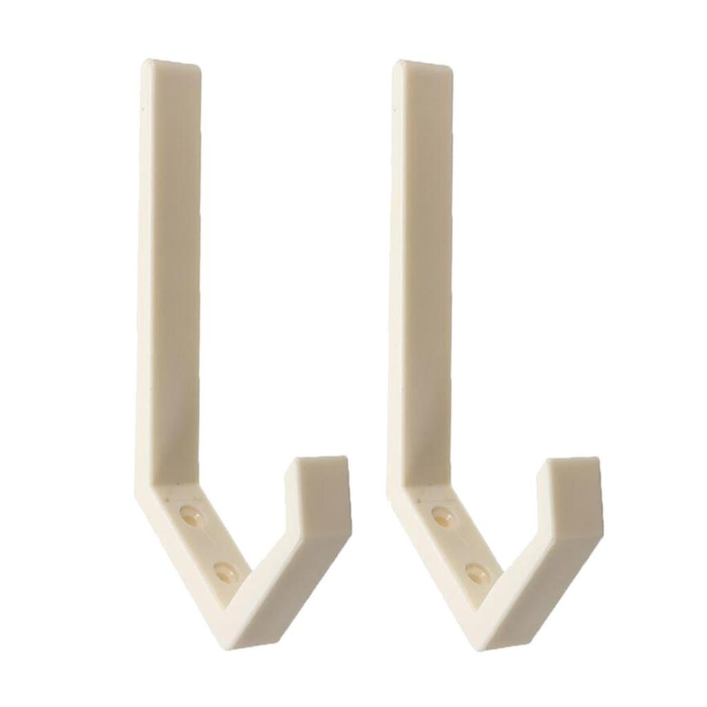 1Pairs Helmet Holder Hook Wall Mount Coat Hook Jacket Storage Rack White