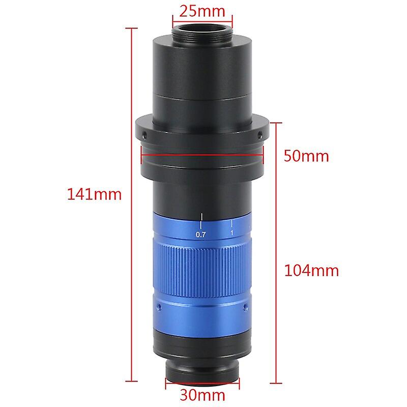 300X 450x 600x Digital Monocular Continuous Zoom C-mount Lens 0.7x-5.6x Magnification Barlow Lens For Hdmi Vga Microscope Camera