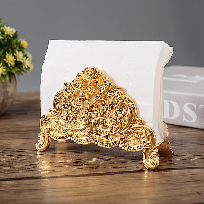 Paper Napkin Holder, Organizer Table Napkin Holder Stand for Hotel Restaurant Table(Gold)