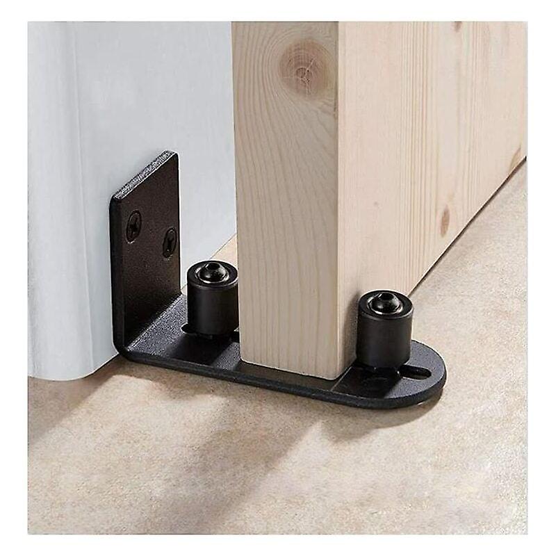 Floor Guide Sliding Barn Doors Adjustable Wall Mount Guided Ball Bearings Black Macaron