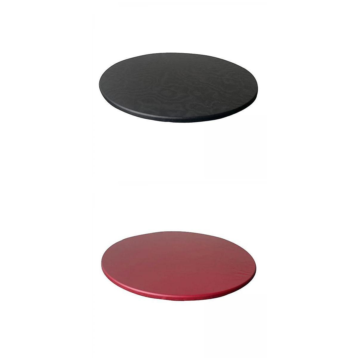 2Pcs Round Table Cloth Dining Table Wipeable Table Cover Easy Clean