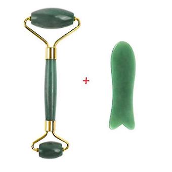 Roller Massager Rose Quartz Face Jade roller Lifting Tool Natural Jade Facial Roller Skin Beauty Care Set voor verjaardagscadeau