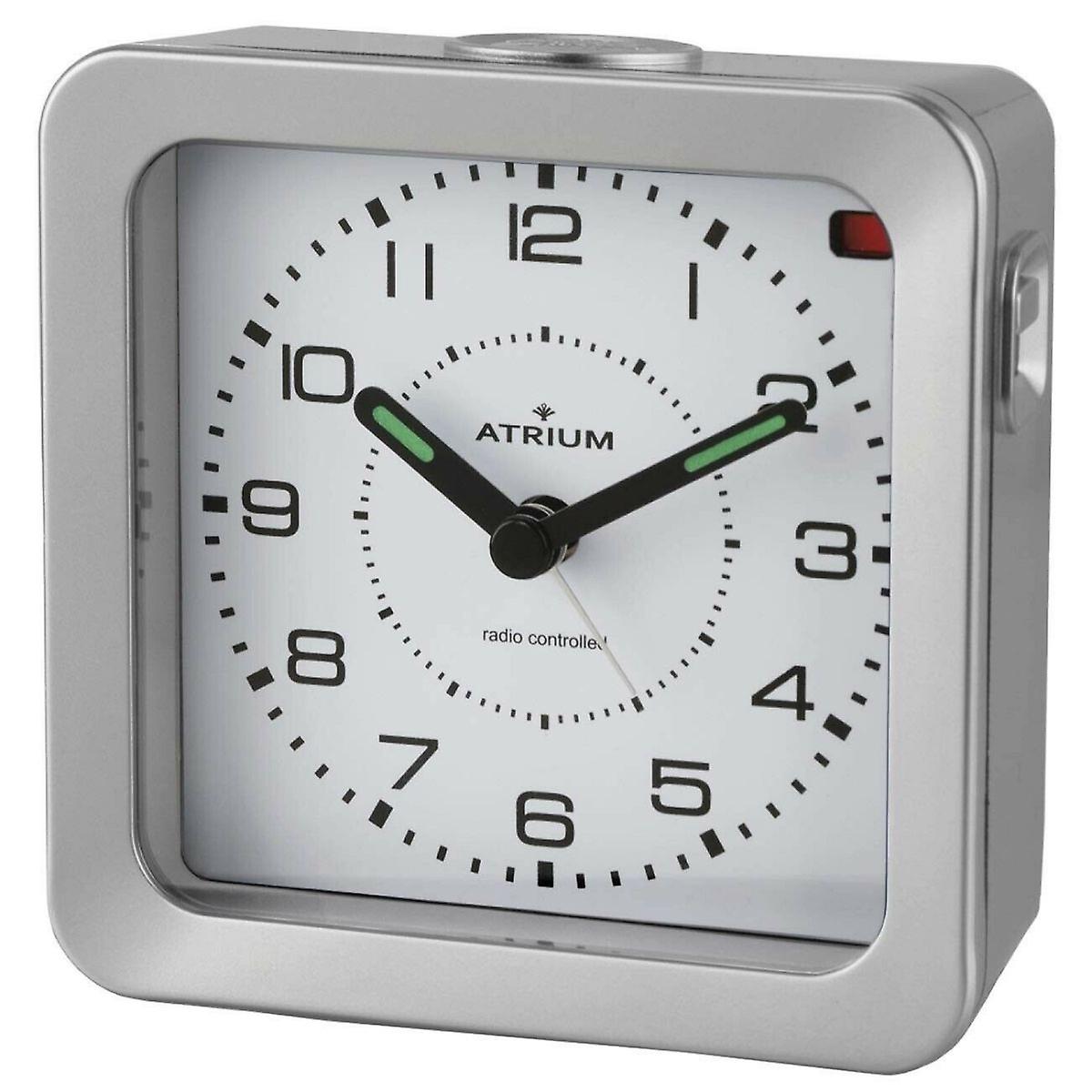 ATRIUM Alarm Clock Analog Quartz Alarm Clock A660-19 Light Snooze silver