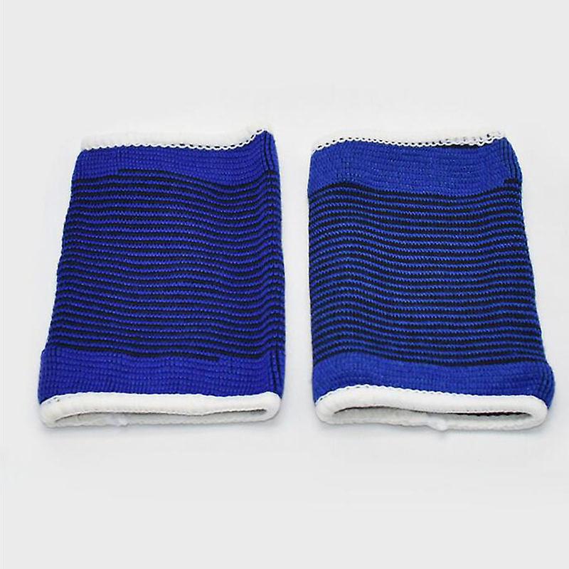 2pcs Knit Wrist Protector Compression Palm Wrist Braces Support Pain Relief Meniscus Tear Arthritis Injury Wrist Protection Pads-blue