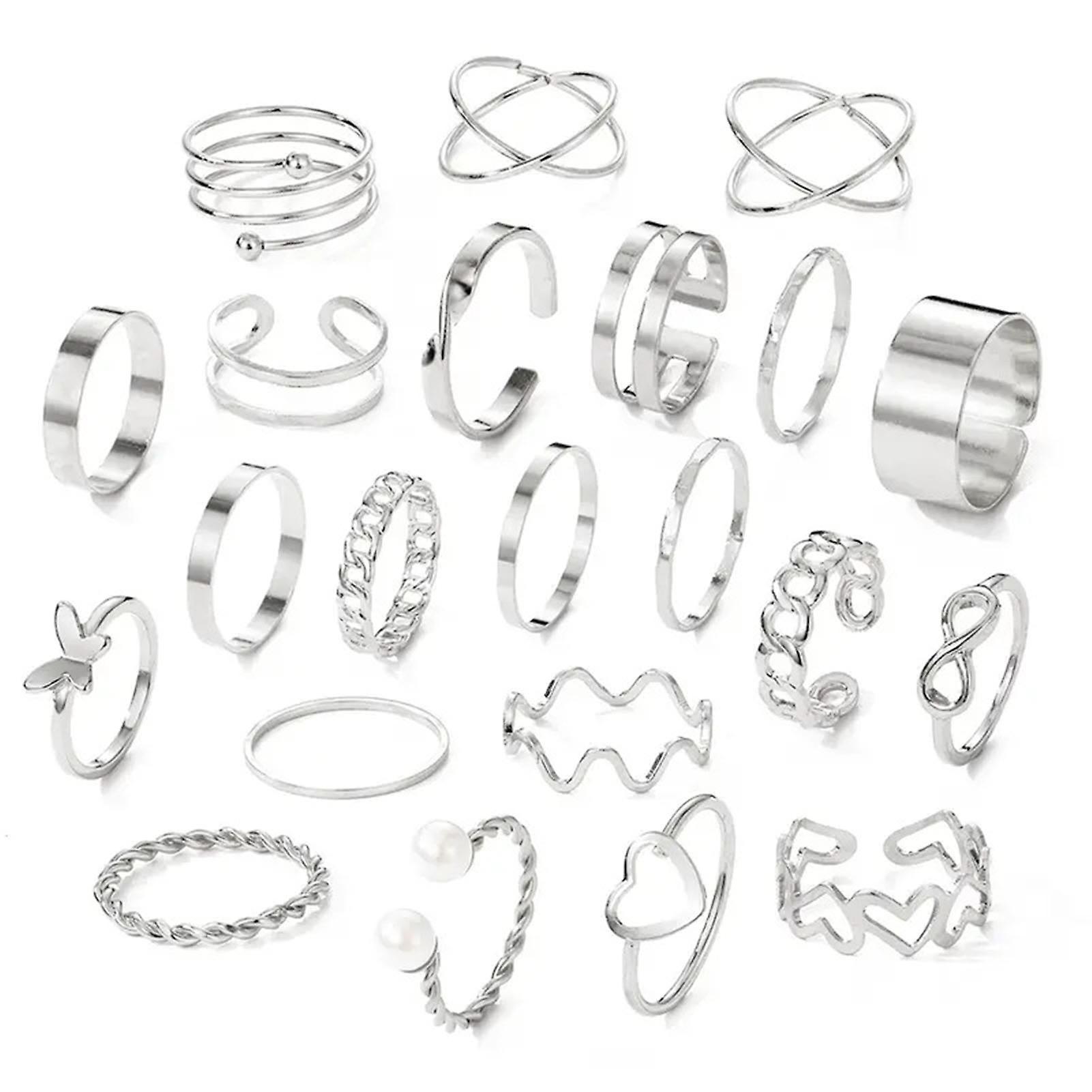 Fashion Waves-shaped Rings Grandiloquent Stylish Fingers Accessories for Daily Wear