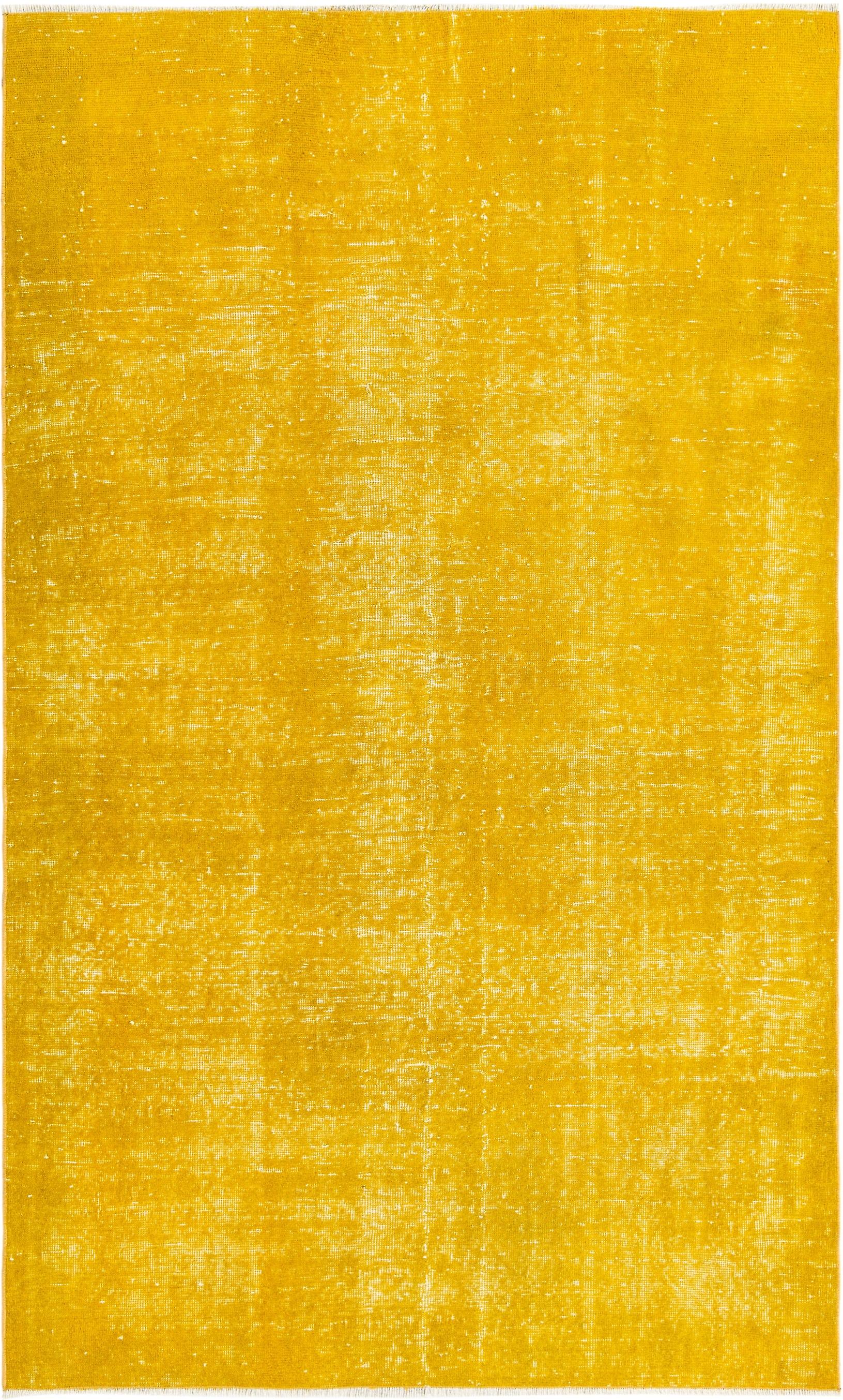 Hadorn Ultra Vintage 142x234 带黄色手工火鸡地毯