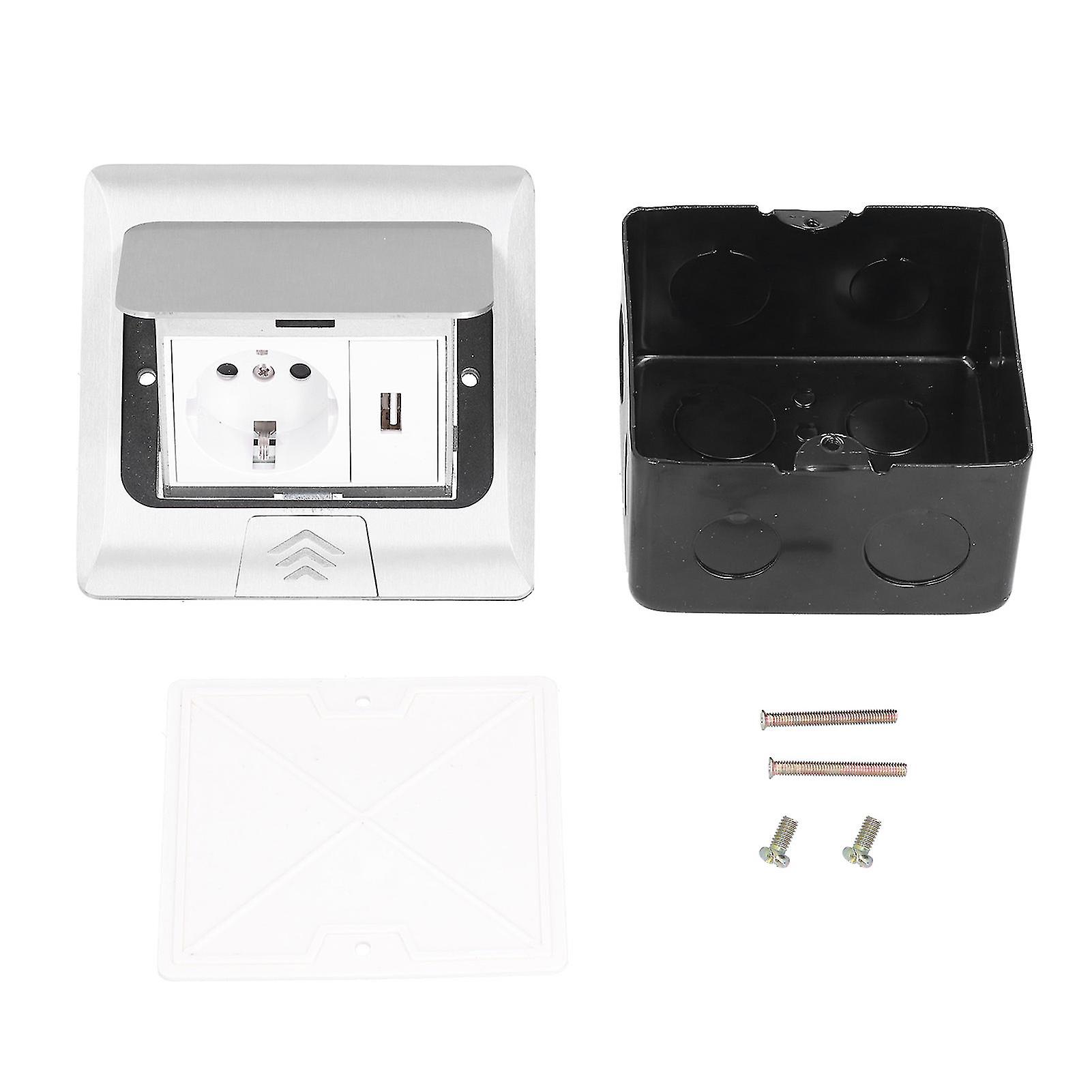 Floor Embedded Pop - Up Electrical Outlet Socket Box EU Standard USB Power Accessories 250V 16A