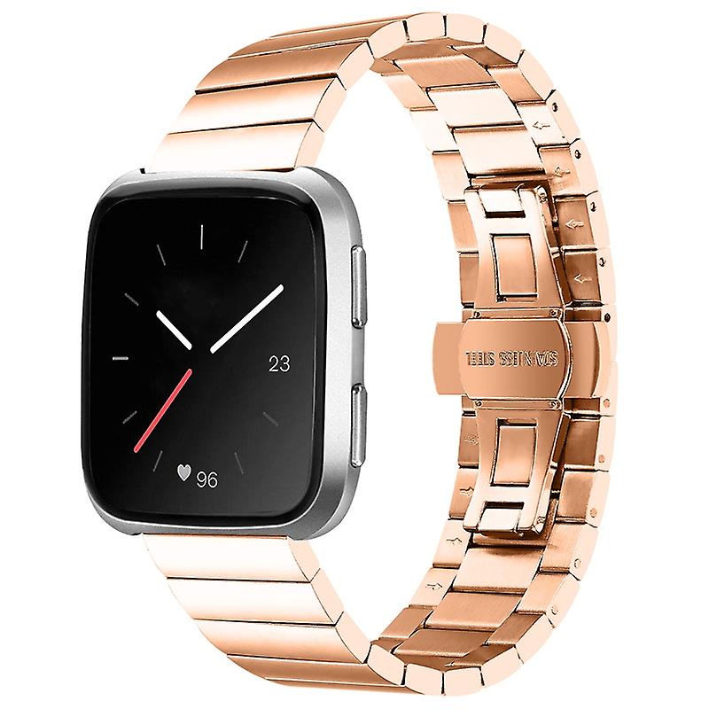 Smart Watch Band for Fitbit Versa/Versa 2/Versa Lite/Versa SE,Durable Wrist Strap with Buckle Gold