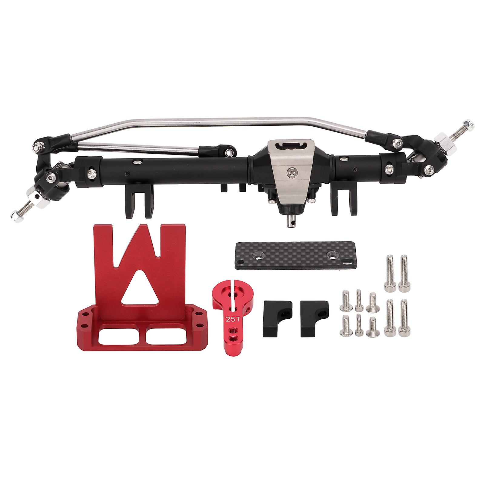 Rc Front Axle Upgrade Parts 1/10 RC Front Axle Aluminum Alloy Diamond Shaped for Axial Wraith 90018 90020 90045 RR10 90048 90053Black