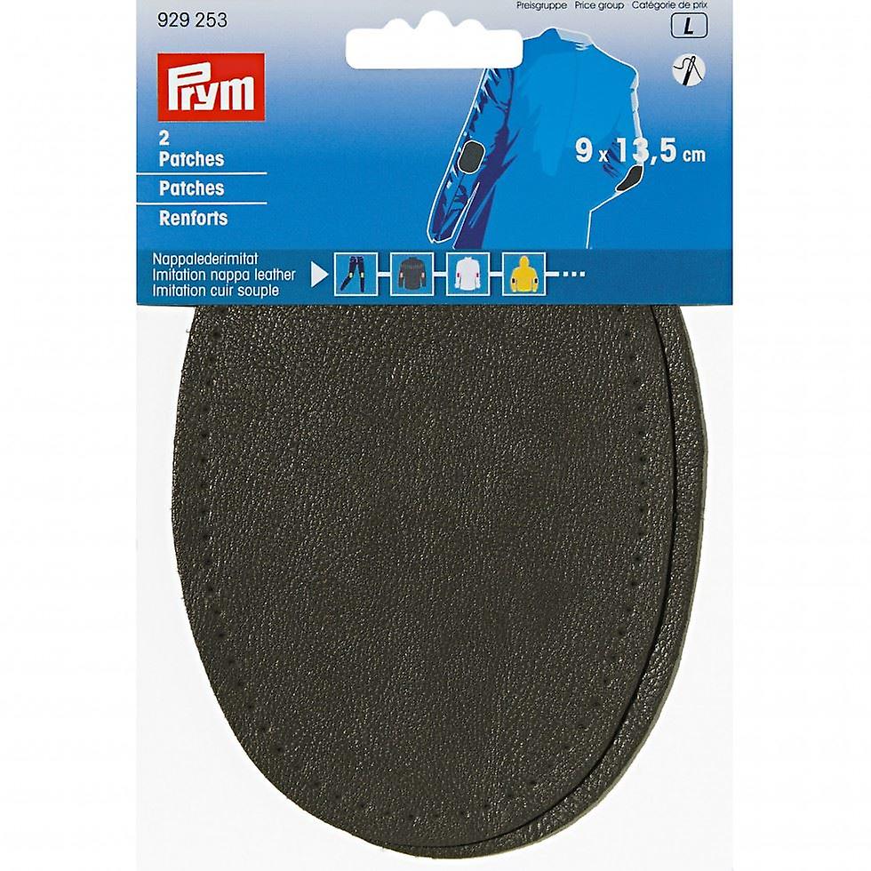 Prym Faux Nappa Leather Elbow Patches  Dark Grey - per pack of 2