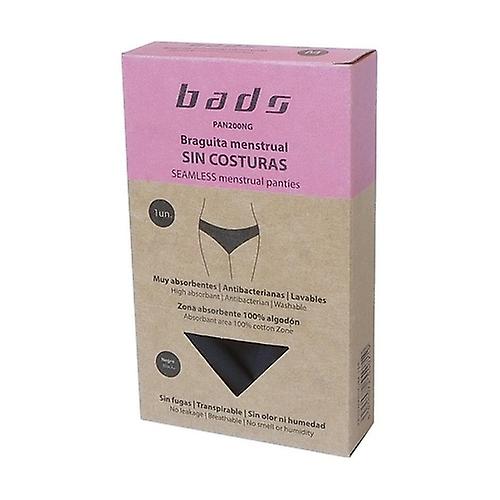 Black seamless menstrual panties size S 1 unit (Black)