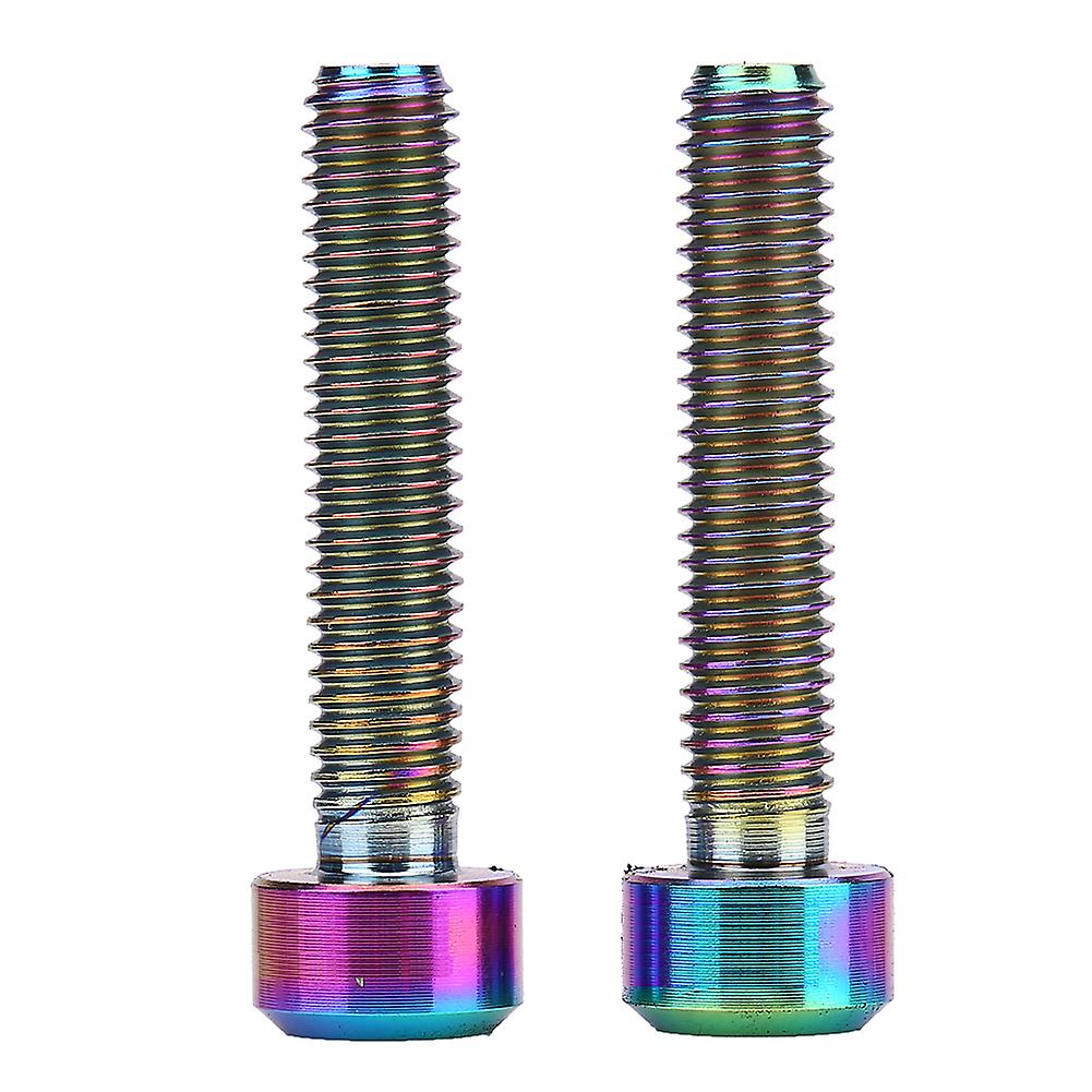 2pcs set M5x25mm Titanium Alloy Bicycle Brake Handle Bolts Mountain Bike Screws (Multi color)