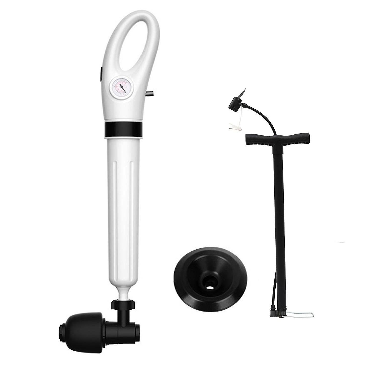 1 Set Powerful Pneumatic Toilet Plunger Unclog Ergonomic Handle Effective Toilet Unclogger Home