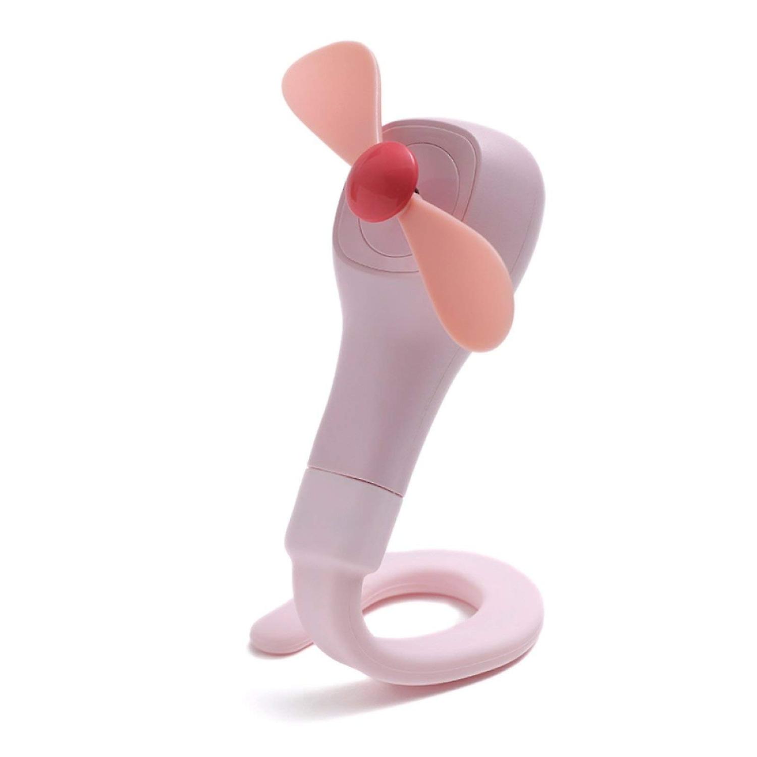 Mini Rechargeable USB Clip On Fan (Pink)