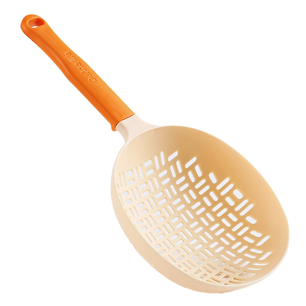 Silicone Large Colander with Long Handle Heat Resistant Drain Colander for Noodle Dumpling