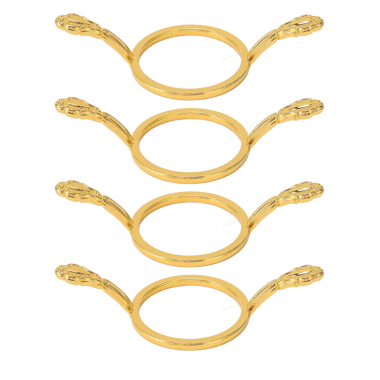 4pcs Wax Sealing Molds DIY Rust Protection Simple Operation Wax Sealing Stamp Rings for Craft Lovers Round