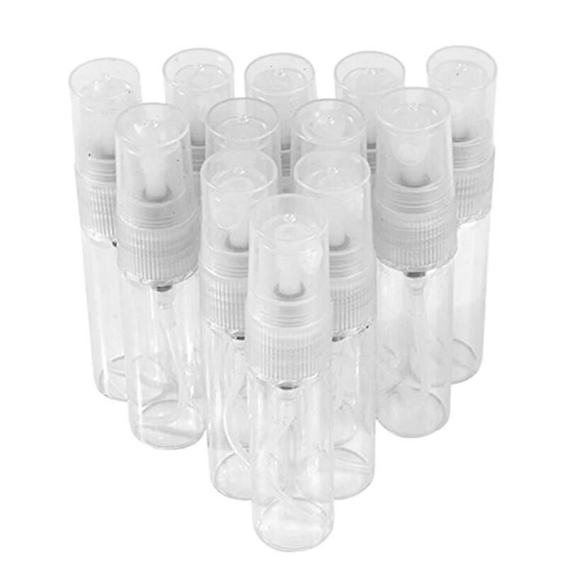 25Pcs Mini 5Ml Glass Refillable Travel Perfume Empty Bottle Atomizer Pump Spray~10844