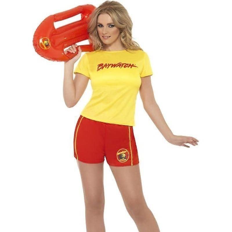 Baywatch Strandkostüm Erwachsene Gelb mit Rot 32831m
