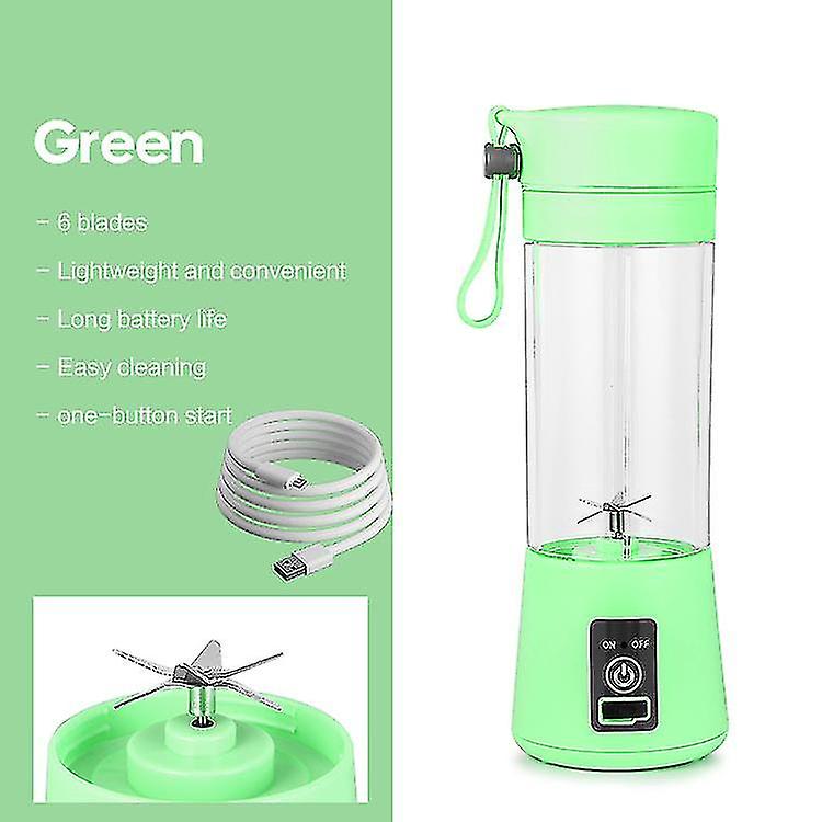 2022 Upgrade Version 380ml 6 Blades Portable Usb Rechargeable Fruit Mixer Bottle Mini Smoothie Electric Blenders Cups Juicer