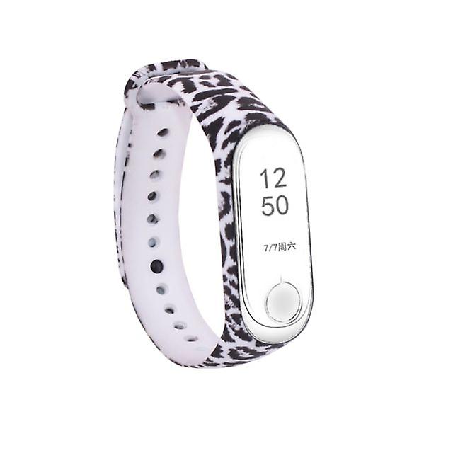 Silicone Watch Band leopard pattern Compatible with Mi Band 3