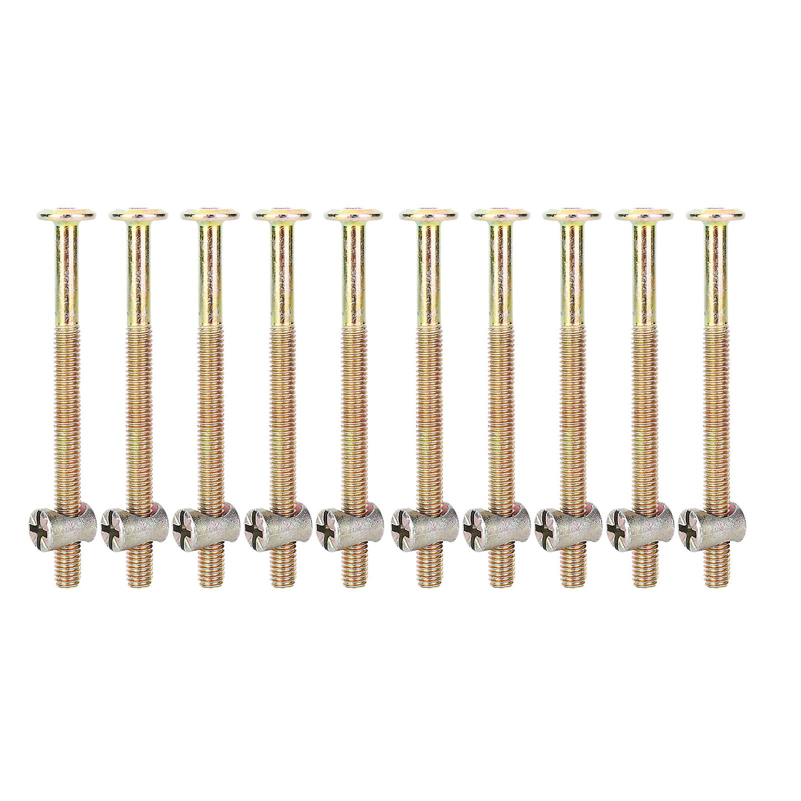 Furniture Hex Socket Thin Flat Head Structural Screw Bolt With Nuts (80mm)