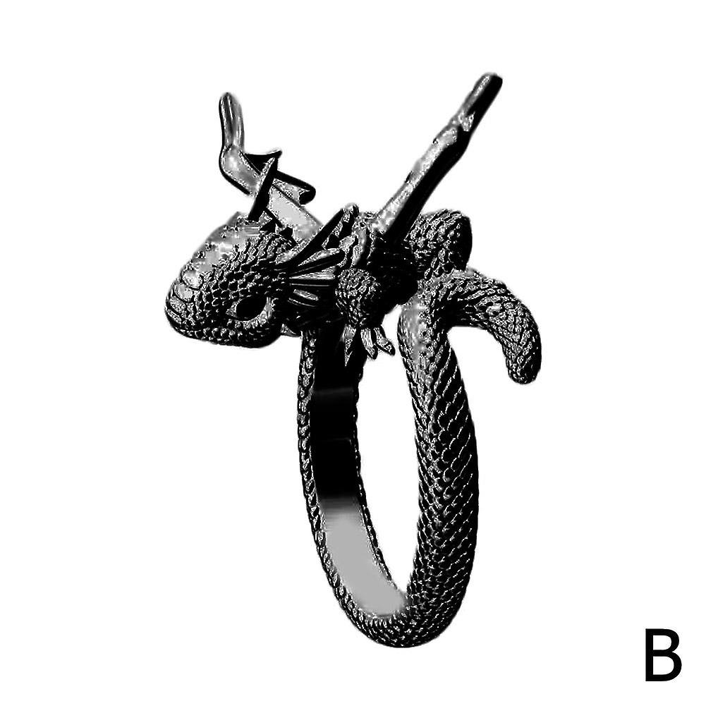Drachenförmiger Ring Niedlich Modisch Personalisiertes Nischendesign Cooler Stil