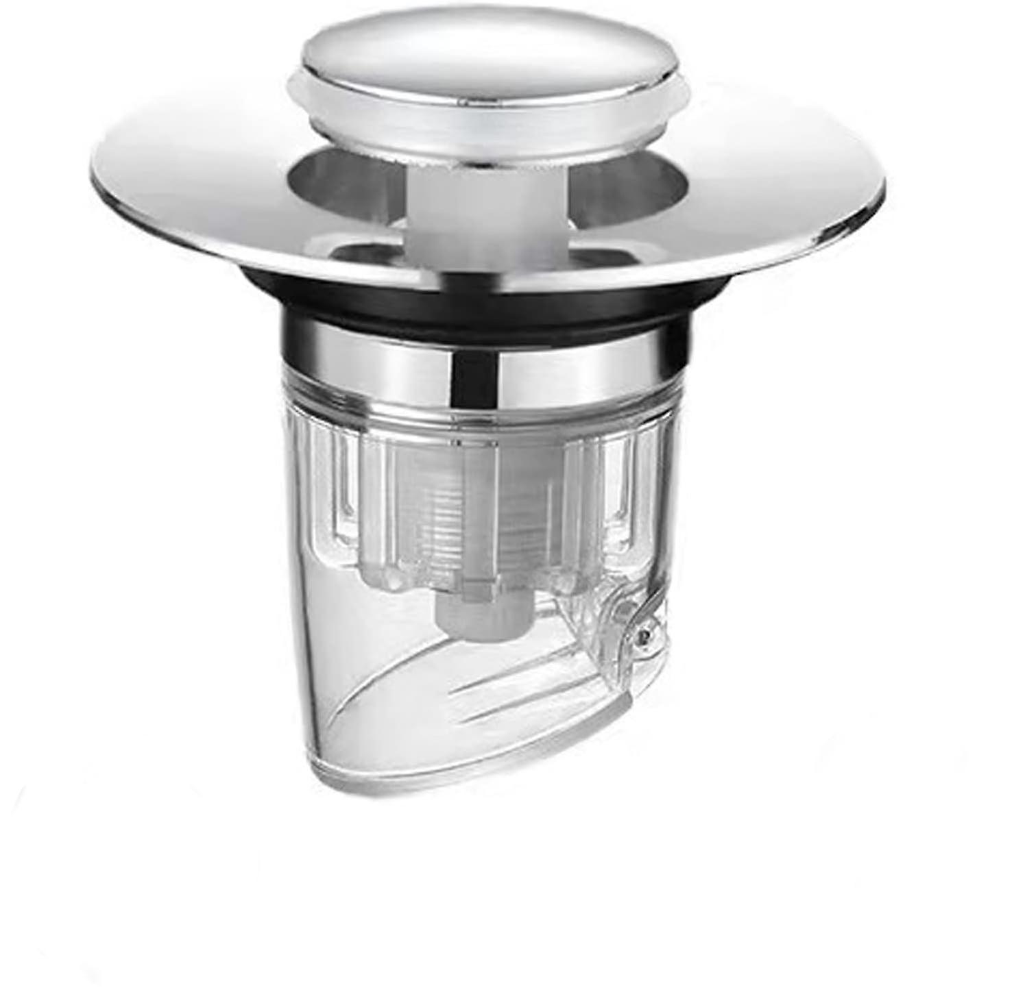 1PCS Bathroom Sink Stopper, Sink Drain Flapper, Pop Up Universal Bathtub Drain Filter Sink drain plug with anti-clogging, anti-odor and anti-insect s