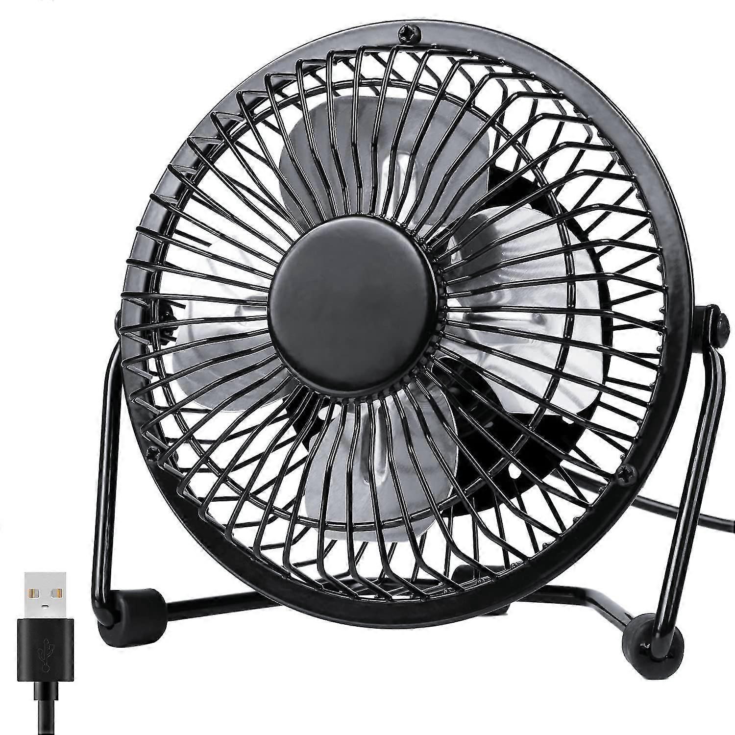 Desktop Fan Silent Small USB Fan 360 Rotation Portable Desk Fan 2 Speed Mini Personal Fan