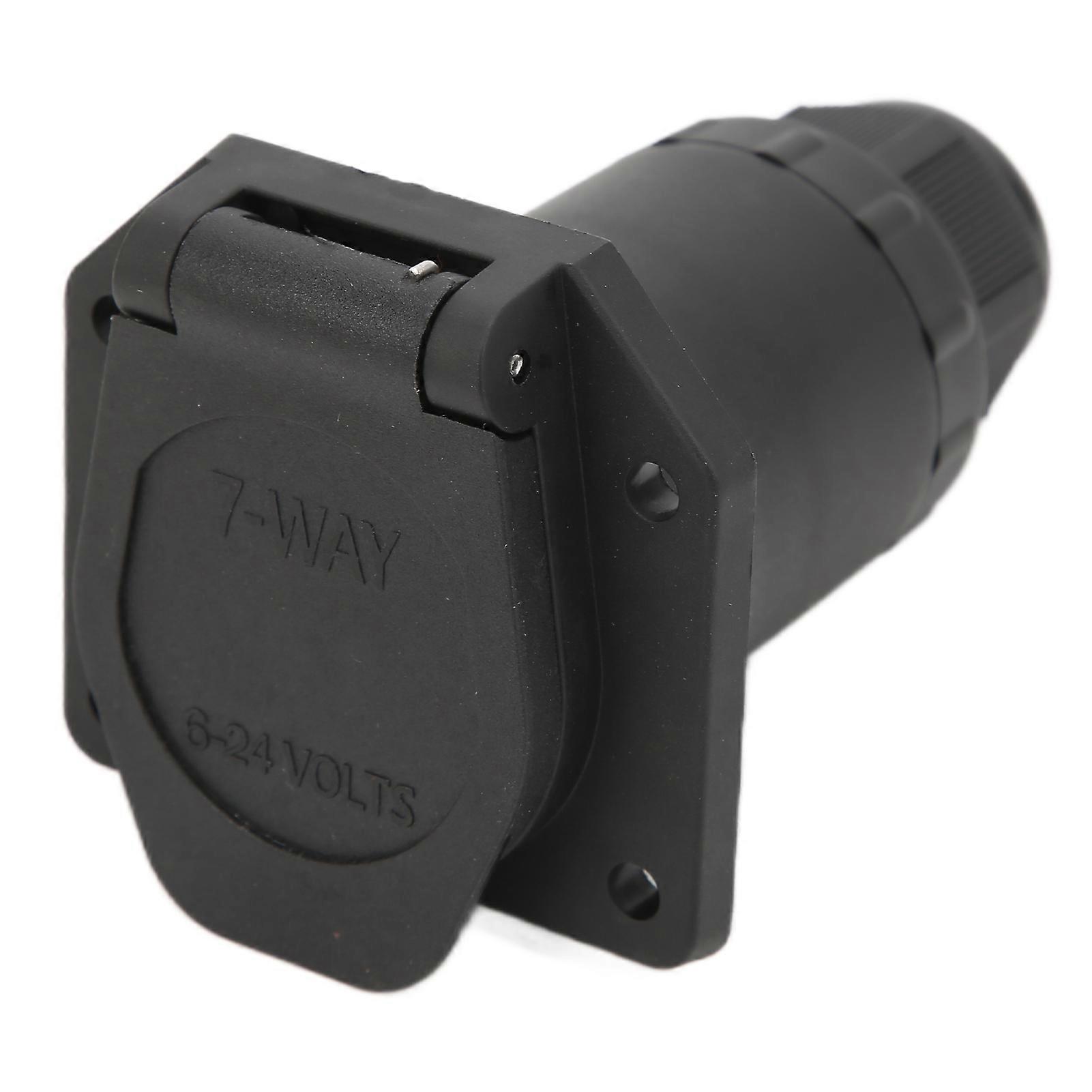 7Pin Trailer Wiring Harness Connector Waterproof Adapter Portable Accessory for Trailer RVs NO.05221