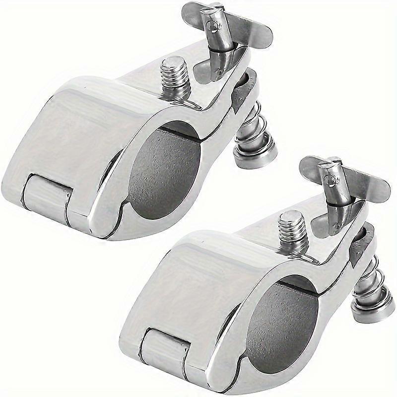 2pcs Boat Hinged Upper Jaw Slide 316 Stainless Steel Marine Hardware Fittings Tip Style Top Hinge Rail Mount(25mm)