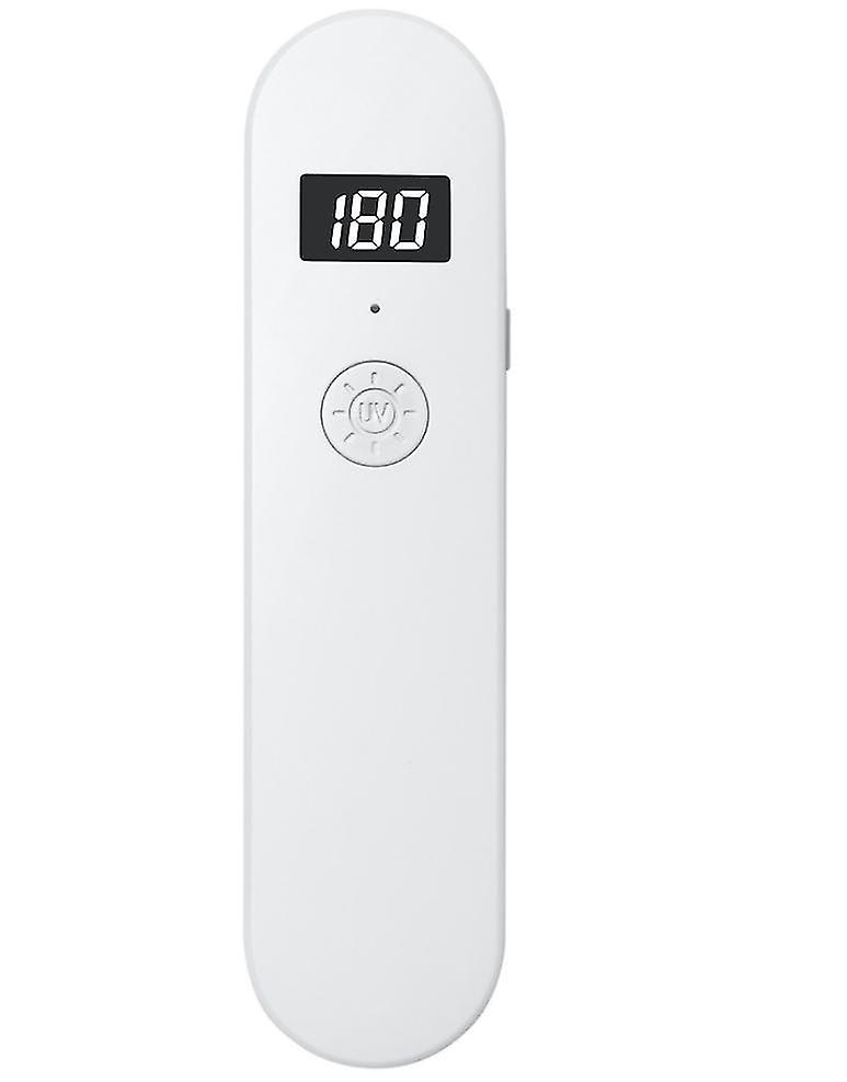 White Household Handheld Uv Disinfection Stick, Portable Uvc Disinfection Lamp With Flashlight Az10029
