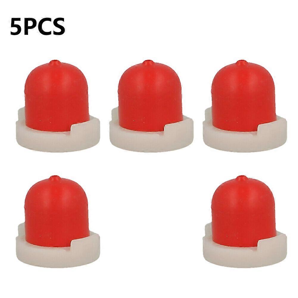 5pcs Primer Bulb Lawn Mower Chainsaw Replacement Red Color Push Button Oil Primer Bulb Pump Cup For Chainsaw And Brush