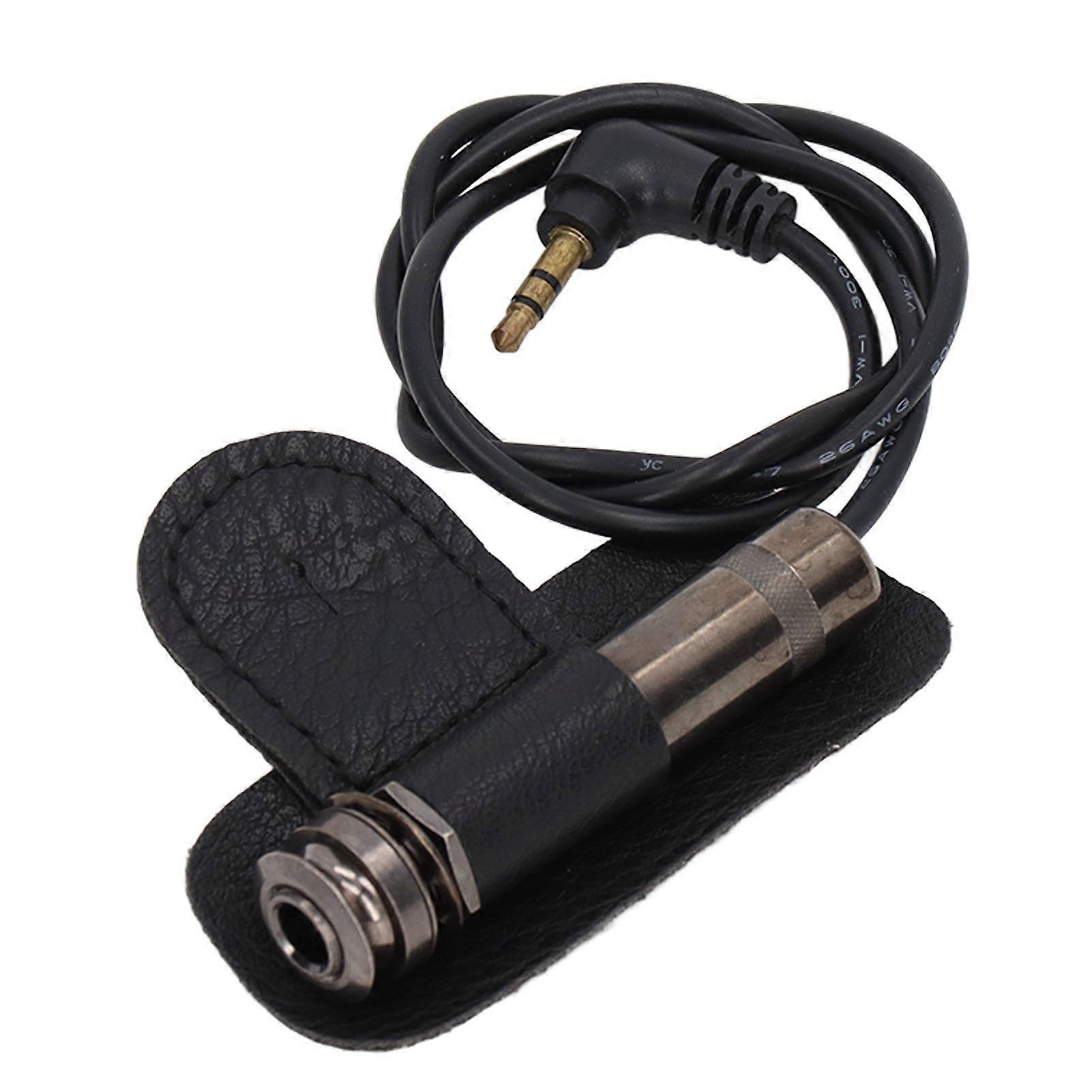 Acoustic Guitar Pickup Transducer Metal Accessory Replacement For String Instrument Gray