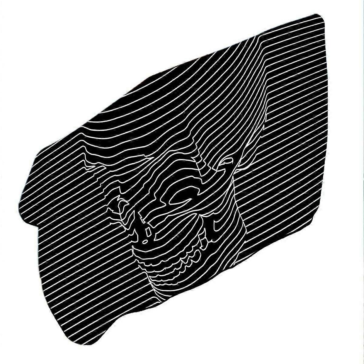 Striped 3D Skull Microfiber Beach Towel