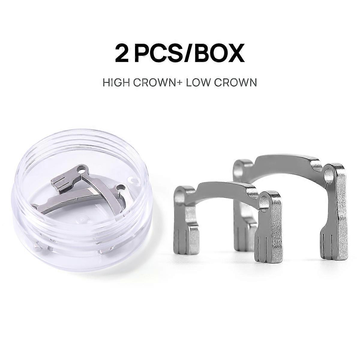 Fsw Azdent 2pcs/set Dental Resin Polishing Strip Holder Metal Low Crown High Crown Polishing Strips Autoclavable Dentist Tools