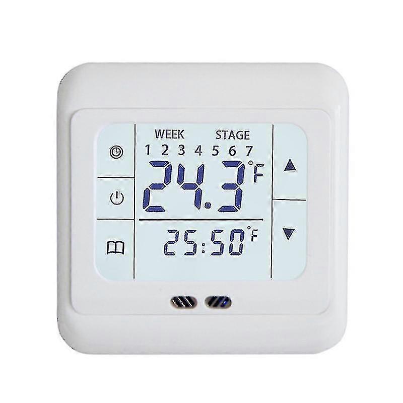 Elvärmetermostat med pekskärm LCD-display Smart 16a termostat energibesparande temperaturregulator för hemmet