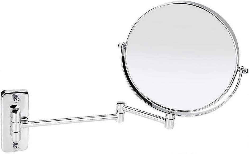 Nirvana Wall Mounted Magnifying Makeup Mirror, 8" 360 Swivel Mirror Extendable Double Sided Makeup Mirror Portable 3X Magnifying Mirror for Home Bathr