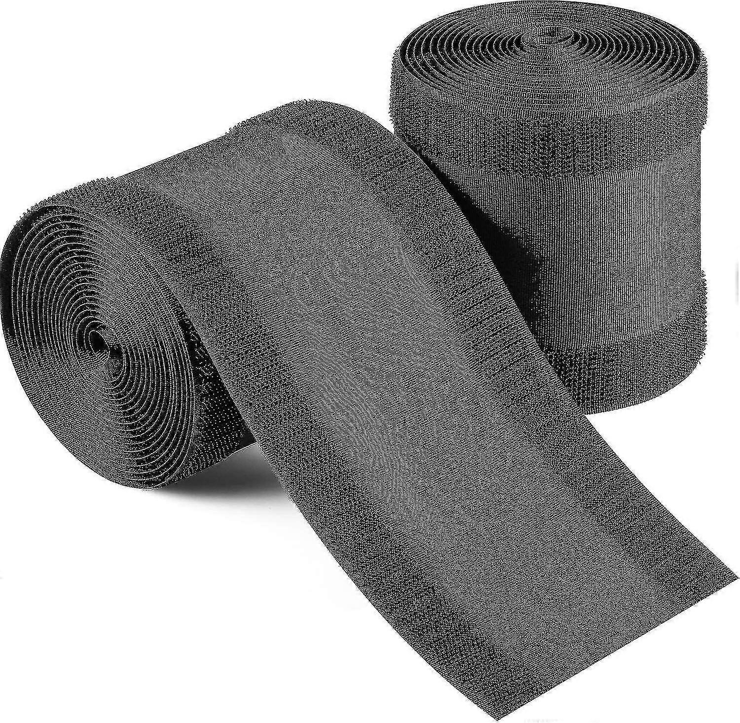 قبضة الكابل غطاء الكابل الأرضية الحبال كابل واقي الكابلات إدارة الكابلات فقط لسجاد المكاتب التجارية (أسود ، 2 قطعة) - PJ