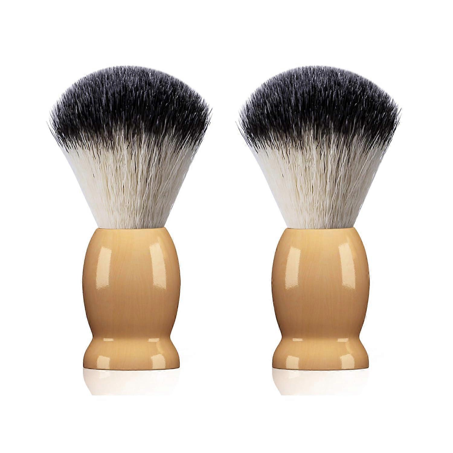 2025،2 عبوة فرشاة حلاقة للرجال بمقبض خشبي صلب ، هدايا أدوات صالون تصفيف الشعر الاحترافية الفاخرة للرجال ، هدايا عيد الأب المثالية من الابنة ، ث