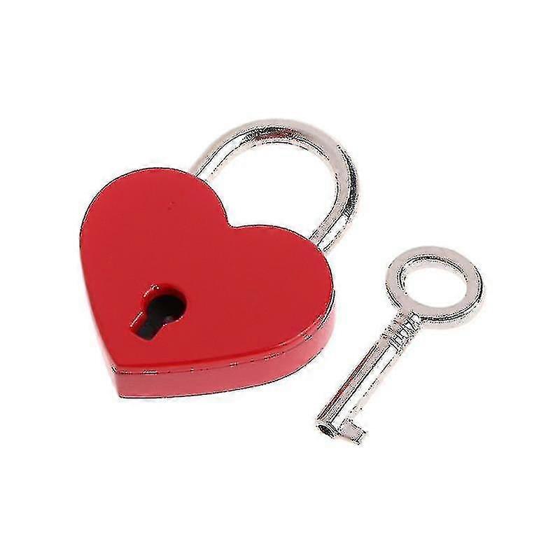Heart Shape Vintage Old Style Mini Archaize Padlocks Key Lock With Key