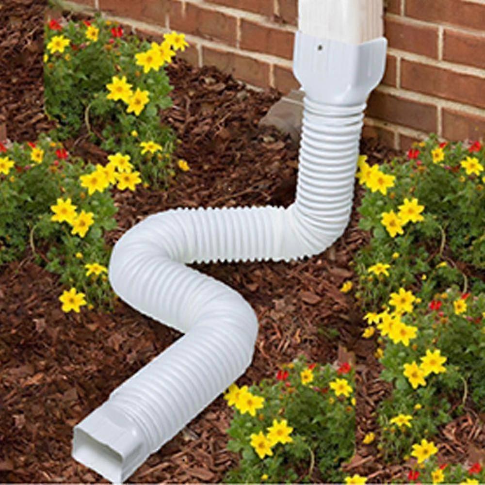 Tuyau d’extension en plastique de descente pluviale flexible Facile à installer Extender pour gouttière Accessoires de descente pluviale