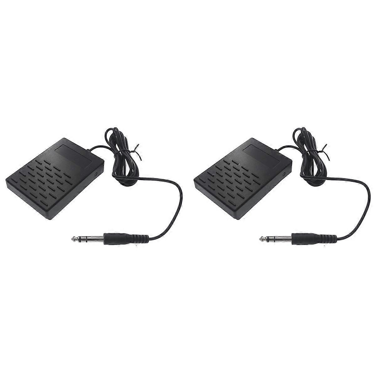 2 Pcs 3.5mm Interface Compact Universal Single Pedal for Piano Electronic Keyboard Elctronic Foldab