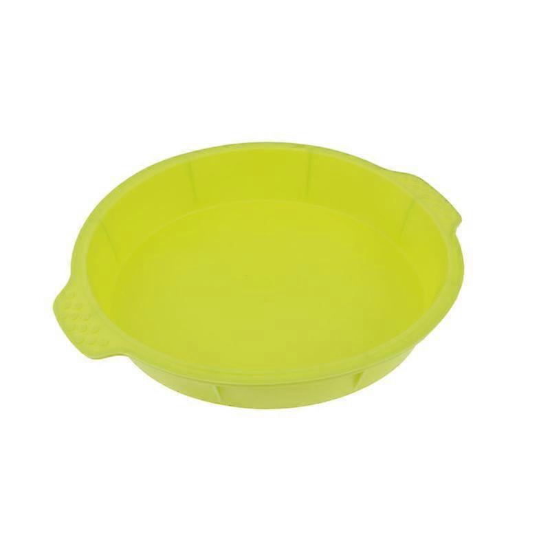 Round Silicone Cake Pan Cake Mold Bakeware For Cake Pancake Pizza Chocolate(Green)