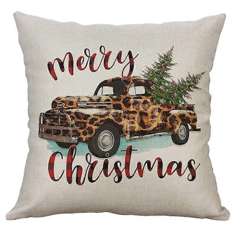 メリークリスマスノームスロー枕カバーレッド格子縞トラック鹿クッションカバーデザイン452jpjcjh