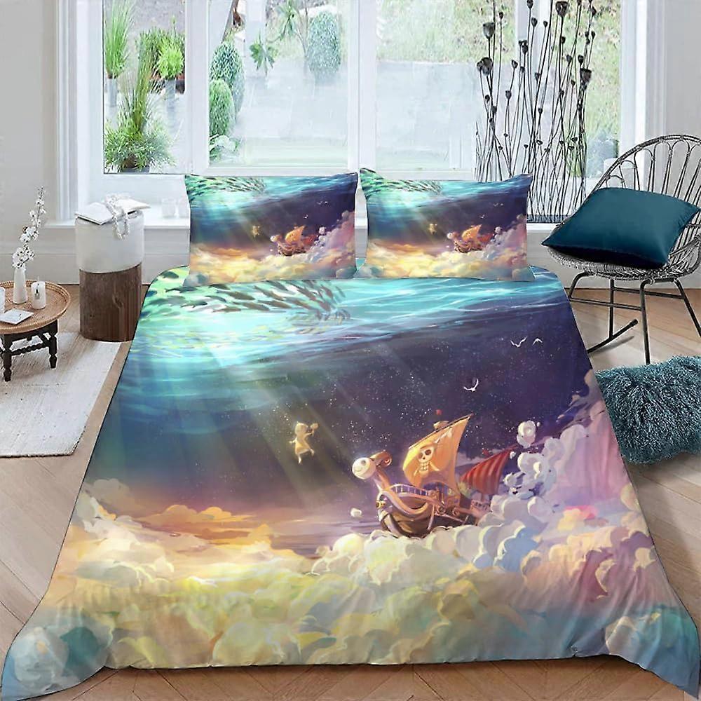 3 Piece Bedding Set, Soft and Lightweight Microfiber with 2 Pillowcases for Kids, Duvet Cover with Zipper Closure
