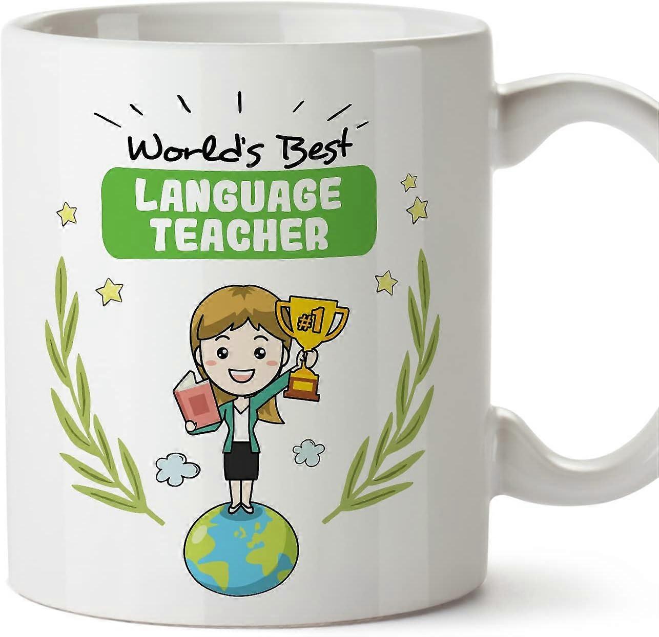 語学教師の女性マグカップ同僚への世界最高の面白い贈り物セラミック11オンスマグ