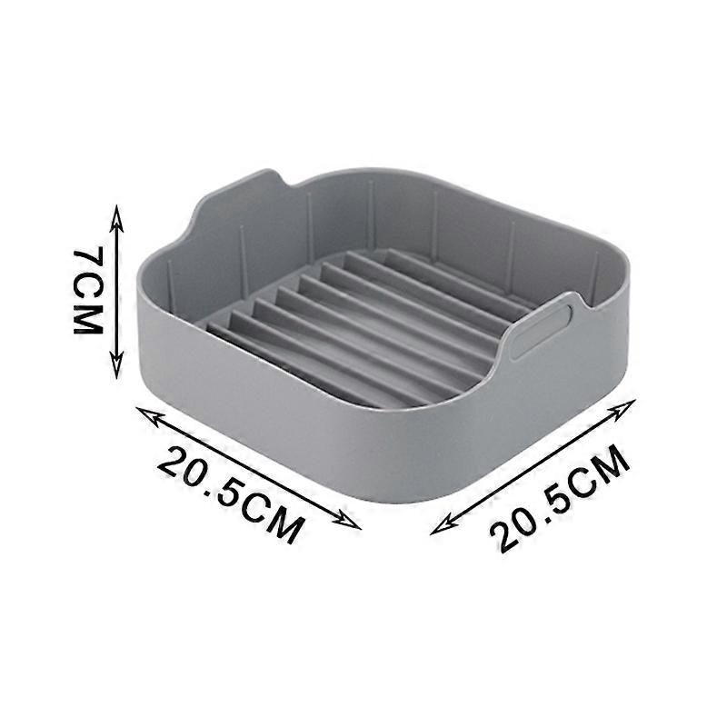 Silicone Air Fryer with Handle Round and Square Silicone Basket Food Safe Easy to Clean Air