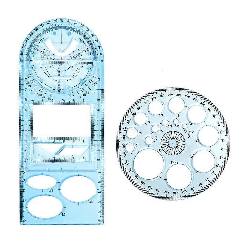 Multifunctional Geometric Ruler Geometric Drawing Template Measuring Tool For School Office