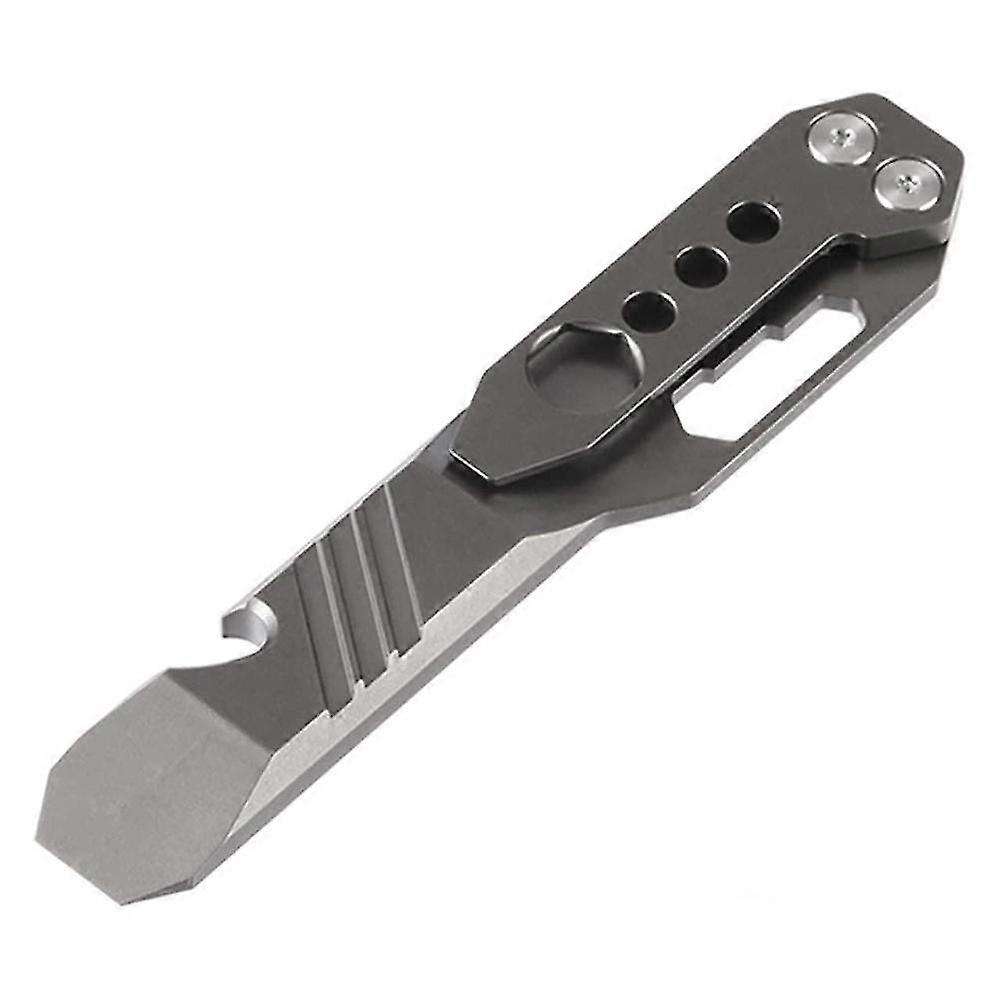 Multi-functional Titanium Pry Bar,pocket Pry Bar Screwdriver,bottle Opener Outdoor Tool Wrench. (st
