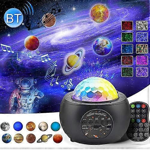 DQ-M3 LED Rotating Starry Sky Light Bluetooth Music Planets Ocean Projector Support TF Card